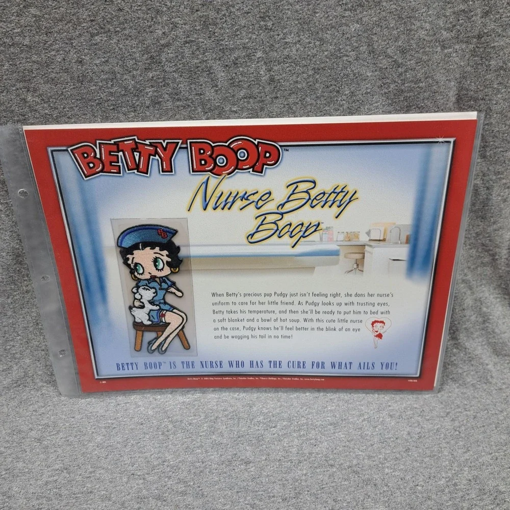 Betty Boop Patch Nurse Betty Pudgy Clothing Patch Collectible‎ Vintage Medical